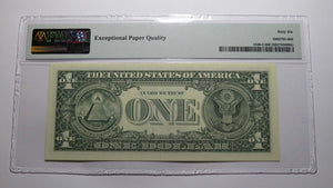 $1 2003 Repeater Serial Number Federal Reserve Currency Bank Note Bill PMG UNC66