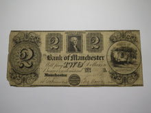 Load image into Gallery viewer, $2 1837 Manchester Michigan Obsolete Currency Bank Note Bill! Bank of Manchester