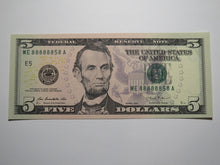 Load image into Gallery viewer, $5 2013 Near Solid Serial Number Federal Reserve Bank Note Bill #88888858 UNC+++