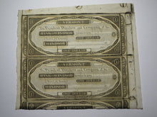Load image into Gallery viewer, $1 18__ Windsor Vermont VT Obsolete Currency Uncut Bank Sheet Notes Uncirculated