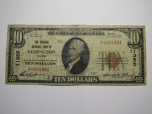 Load image into Gallery viewer, $10 1929 Remington Indiana IN National Currency Bank Note Bill Ch. #11355 FINE