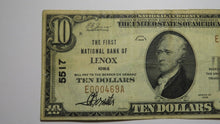 Load image into Gallery viewer, $10 1929 Lenox Iowa IA National Currency Bank Note Bill Charter #5517 Very Fine