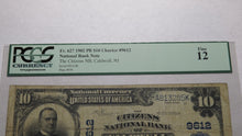 Load image into Gallery viewer, $10 1902 Caldwell New Jersey NJ National Currency Bank Note Bill #9612 FINE PCGS