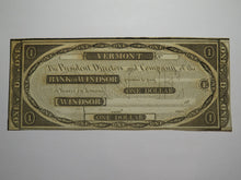 Load image into Gallery viewer, $1 18__ Windsor Vermont VT Obsolete Currency Bank Note Bill Remainder UNC+++