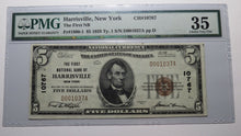 Load image into Gallery viewer, $5 1929 Harrisville New York NY National Currency Bank Note Bill Ch #10767 VF35