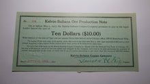 Load image into Gallery viewer, $10 1915 Kelvin-Sultana Copper Company Ore Production Obsolete Currency Note