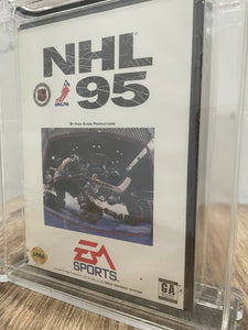 New NHL '95 Sega Genesis Factory Sealed Video Game Wata Graded EA Sports Hockey