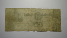 Load image into Gallery viewer, $5 1837 Saline Michigan MI Obsolete Currency Bank Note Bill! Bank of Saline