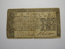 Load image into Gallery viewer, 1770 $2/3 Annapolis Maryland MD Colonial Currency Bank Note Bill RARE ISSUE