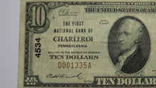 Load image into Gallery viewer, $10 1929 Charleroi Pennsylvania National Currency Bank Note Bill Ch. #4534 VF++