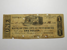 Load image into Gallery viewer, $1 1862 Petersburg Virginia VA Obsolete Currency Bank Note Bill City of Pete