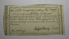 Load image into Gallery viewer, 1790 10s Connecticut Comptroller&#39;s Office Colonial Currency Note Ralph Pomeroy!