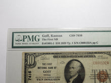 Load image into Gallery viewer, $10 1929 Goff Kansas KS National Currency Bank Note Bill Ch. #7416 F15 PMG