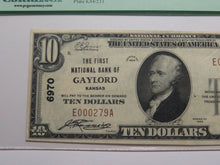Load image into Gallery viewer, $10 1929 Gaylord Kansas KS National Currency Bank Note Bill Ch #6970 XF40 PCGS
