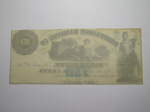 $10 1862 Bordentown New Jersey NJ Obsolete Currency Bank Note Bill Remainder