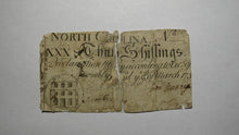 Load image into Gallery viewer, 1754 Thirty Shillings North Carolina NC Colonial Currency Note Bill! RARE 30s!