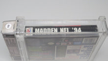 Load image into Gallery viewer, Madden &#39;94 NFL Football Super Nintendo Factory Sealed Video Game Wata Graded 9.2