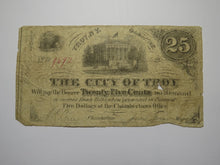 Load image into Gallery viewer, $.25 1862 Troy New York NY Obsolete Currency Bank Note Bill The City of Troy