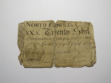 Load image into Gallery viewer, 1754 Twenty Shillings North Carolina NC Colonial Currency Note Bill! 20s! RARE