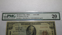 Load image into Gallery viewer, $10 1929 Quaker City Ohio OH National Currency Bank Note Bill Ch. #1989 VF PMG