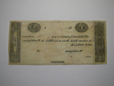 $1 18__ Worthington Ohio OH Obsolete Currency Bank Note Erza Griswold UNC++