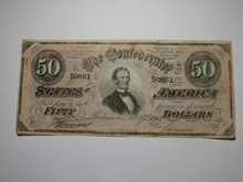 Load image into Gallery viewer, $50 1864 Richmond Virginia VA Confederate Currency Bank Note Bill RARE T66 XF