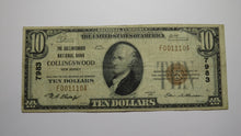 Load image into Gallery viewer, $10 1929 Collingswood New Jersey NJ National Currency Bank Note Bill Ch #7983 VF