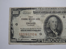 Load image into Gallery viewer, $100 1929 Chicago Illinois IL National Currency Note Federal Reserve Bank VF