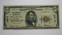 Load image into Gallery viewer, $5 1929 Pleasantville New Jersey NJ National Currency Bank Note Bill `#12510 VF