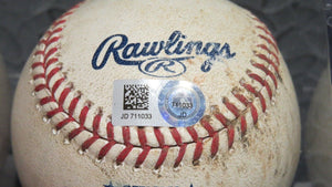 2020 Mike Moustakas Cincinnati Reds Game Used Foul MLB Baseball! Dakota Hudson