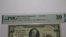 Load image into Gallery viewer, $10 1929 Blue Earth Minnesota MN National Currency Bank Note Bill #5393 VF30 PMG