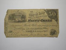 Load image into Gallery viewer, $.50 1862 Troy New York NY Obsolete Currency Bank Note Bill The City of Troy!