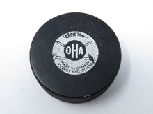 Load image into Gallery viewer, Vintage Bowmanville Eagles Game Used OHA Official Viceroy Hockey Puck Ontario