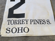 Load image into Gallery viewer, 2024 Soho Torrey Pines Stakes Grade 3 Race Used Worn Saddle Cloth Hope Road