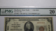 Load image into Gallery viewer, $20 1929 Marlboro New York NY National Currency Bank Note Bill Ch. #8834 VF20