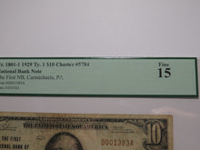 Load image into Gallery viewer, $10 1929 Carmichaels Pennsylvania National Currency Bank Note Bill Ch #5784 PCGS