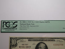 Load image into Gallery viewer, $10 1929 Gaylord Kansas KS National Currency Bank Note Bill Ch #6970 XF40 PCGS