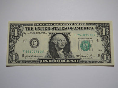 $1 1981 Repeater Serial Number Federal Reserve Currency Bank Note Bill #75107510