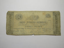 Load image into Gallery viewer, $.50 1838 Black Hole Pennsylvania PA Obsolete Currency Bank Note Lycoming County