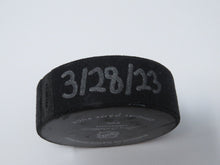 Load image into Gallery viewer, 2022-23 Winnipeg Jets San Jose Sharks Game Used NHL Tracker Puck -Reimer Shutout