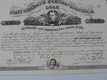 Load image into Gallery viewer, $1,000 1862 Confederate Bond Certificate Currency Bank Note Bill UNC 14&quot; X 9&quot;
