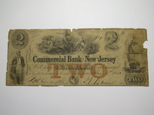 Load image into Gallery viewer, $2 1851 Perth Amboy New Jersey Obsolete Currency Note Bill Commercial Bank of NJ