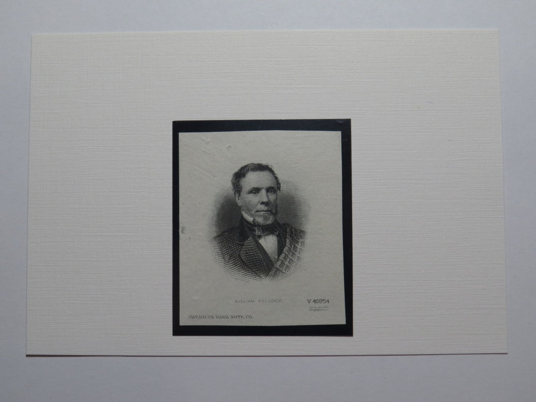 $2 1850's Pittsfield Massachusetts William Pollock Obsolete Currency Portrait