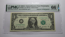 Load image into Gallery viewer, $1 2003 Repeater Serial Number Federal Reserve Currency Bank Note Bill PMG UNC66