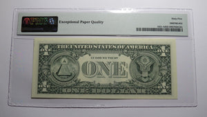 $1 1995 Radar Serial Number Federal Reserve Currency Bank Note Bill PMG UNC65EPQ