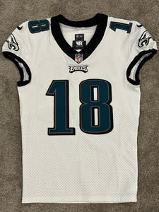 2020 Jalen Reagor Philadelphia Eagles Game Used Worn Football Jersey Photomatch