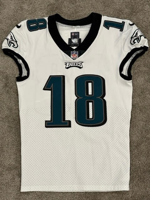 2020 Jalen Reagor Philadelphia Eagles Game Used Worn Football Jersey Photomatch