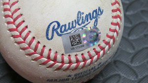 2020 Nate Lowe Tampa Bay Rays RBI Single Game Used MLB Baseball! Cole Sulser