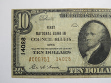 Load image into Gallery viewer, $10 1929 Council Bluffs Iowa National Currency Bank Note Bill Ch. #14028 FINE
