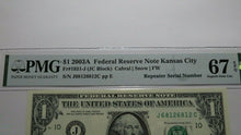 Load image into Gallery viewer, $1 2003A Repeater Serial Number Federal Reserve Currency Bank Note Bill UNC67EPQ
